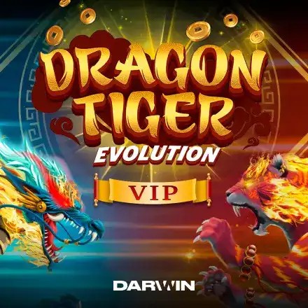 Dragon Tiger Evolution VIP slot logo by Darwin Gaming at rewards-casino