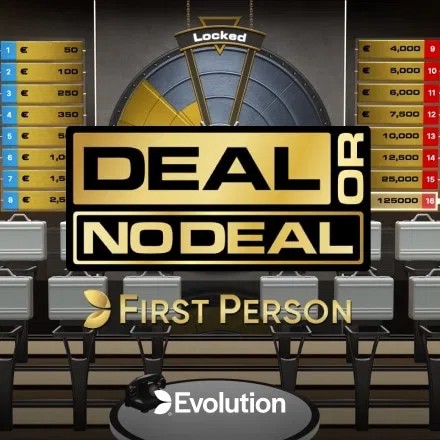 Official Table Games logo: First Person Deal or No Deal by Evolution at rewards-casino