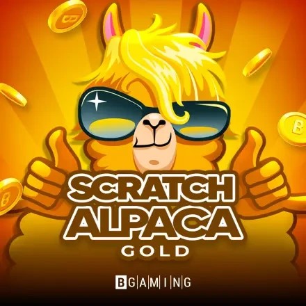 Scratch Alpaca Gold slot visual from BGAMING available on casinorewards-canada.com